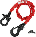 XPV AUTO Recovery Strap (18,000lb.) 2FT with Winch Hook and D-Ring Shackle Synthetic Tow Recovery Rope for ATV Mud Recovery
