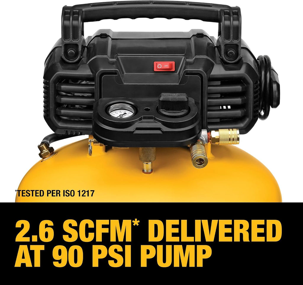 DEWALT Pancake Air Compressor, 6 Gallon, 165 PSI (DWFP55126)
