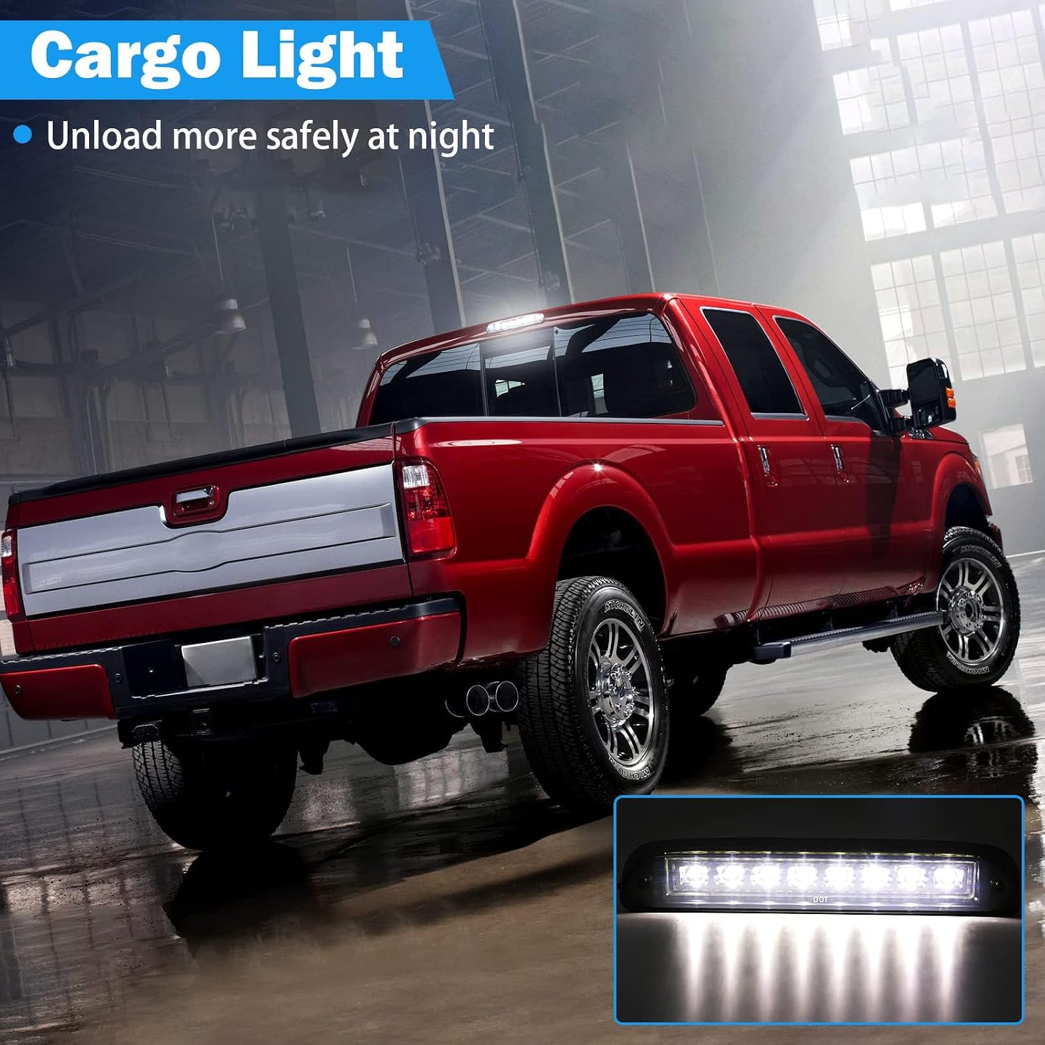 Third Brake Light Compatible with 1999-2016 Ford F250 F350 Super Duty 3rd Brake Light LED Accessories F450 F550 95-03 Ranger Tail Cab Cargo Light High Mount Stop Light
