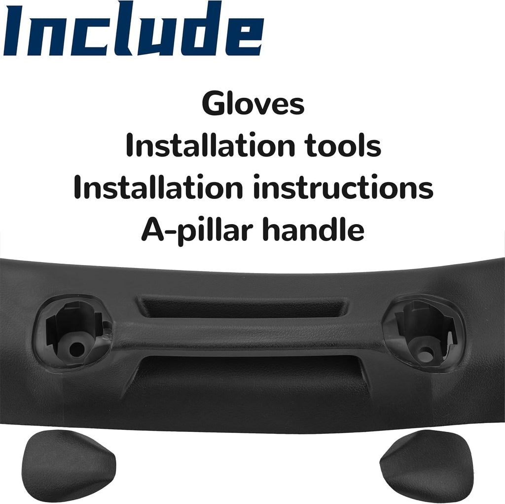 Driver Side A-Pillar Grab Handle Compatible with Toyota Tacoma 4th gen 2024 2025 2026 Black