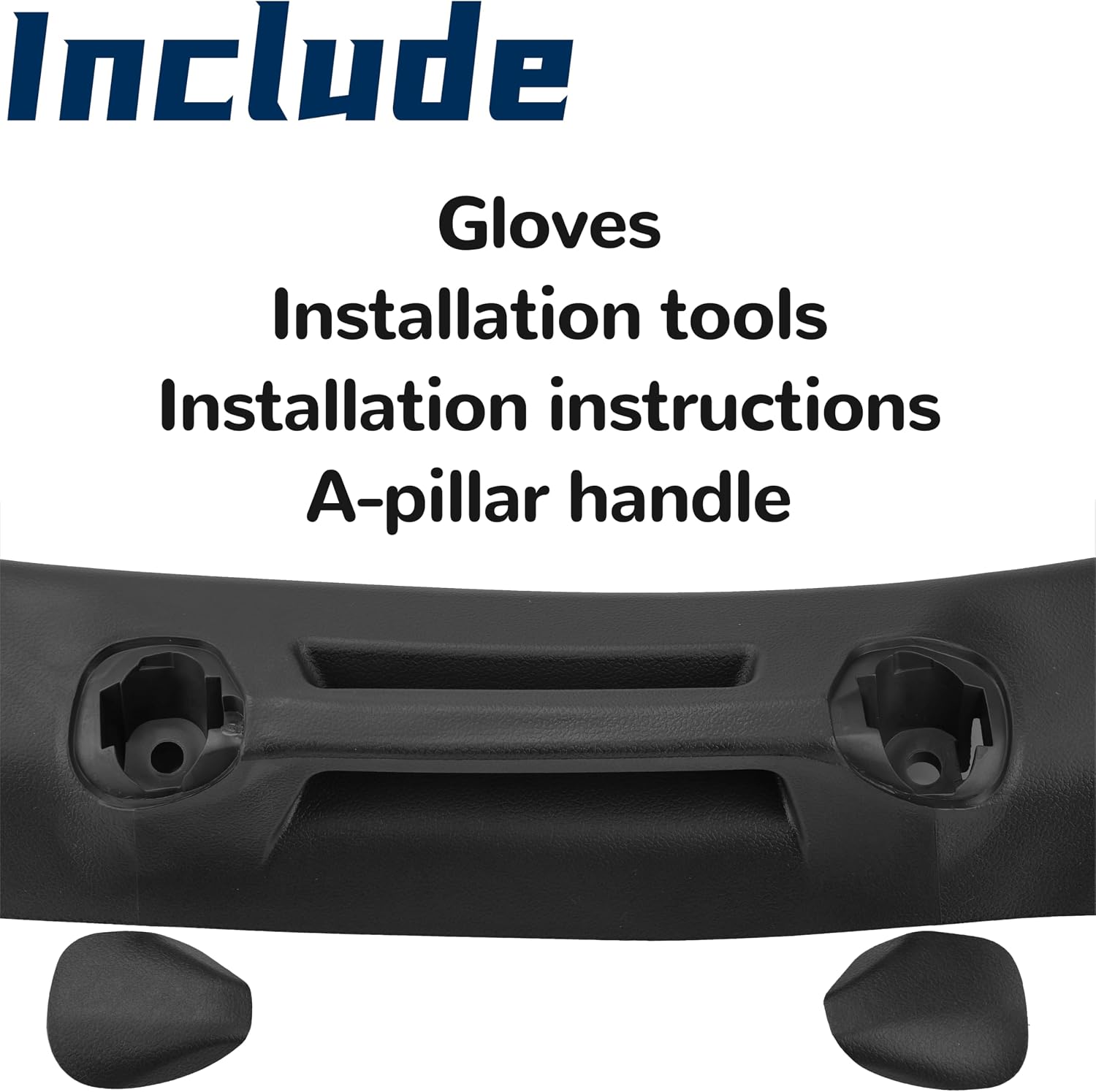 Driver Side A-Pillar Grab Handle Compatible with Toyota Tacoma 4th gen 2024 2025 2026 Black