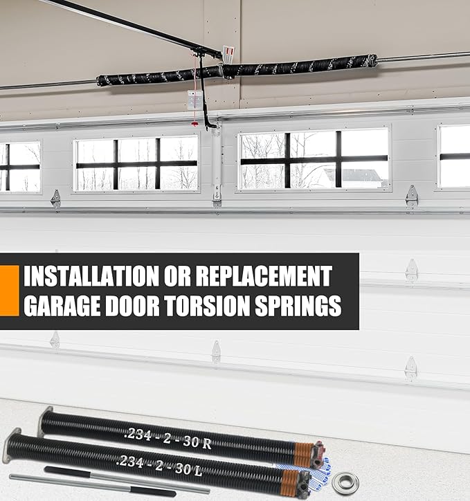 Garage Door Torsion Spring Set, Pair of 2" Electrophoresis Coated Garage Door - Image 7
