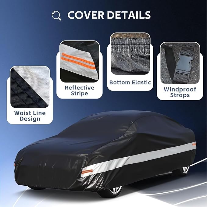 10 Layers Car Cover Custom Fit for Porsche 718, Waterproof All Weather for - Image 3