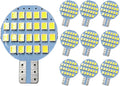 GRV 10x T10 DC12V 2 Watt LED Light Bulb 921 194 192 C921 24-2835 SMD Super Bright Lamp Replacement Bulbs,RV Camper Light Bulb,Marine,Boat Ceiling Dome Interior Lights, Cool White(2nd Generation)