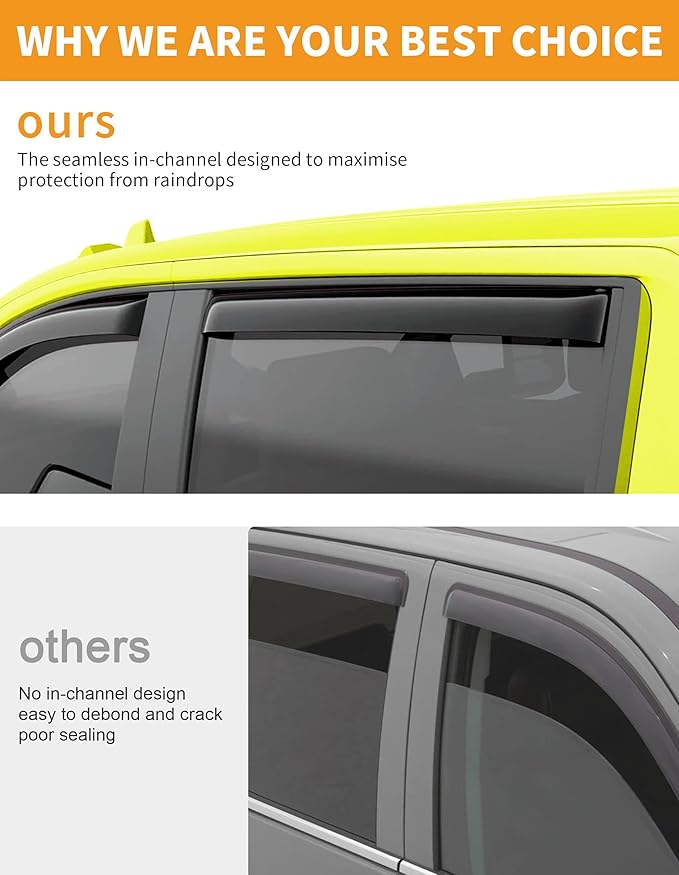 in-Channel Window Rain Guards Fit - Image 9