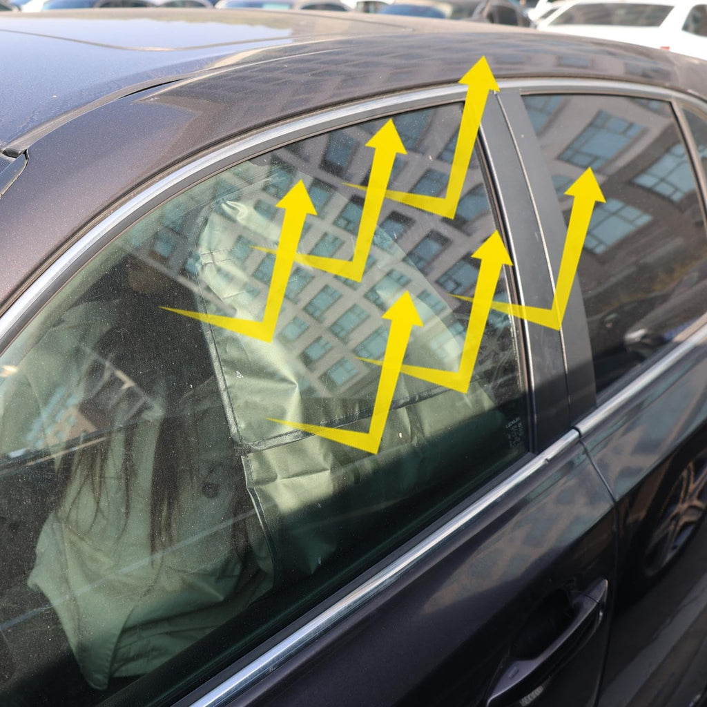 Universal Car Window Sun Shade Curtain, Breathable Mesh Sun Blocker with Suction Cup, UV Protection Privacy Screen for Car Side (Rear Window)