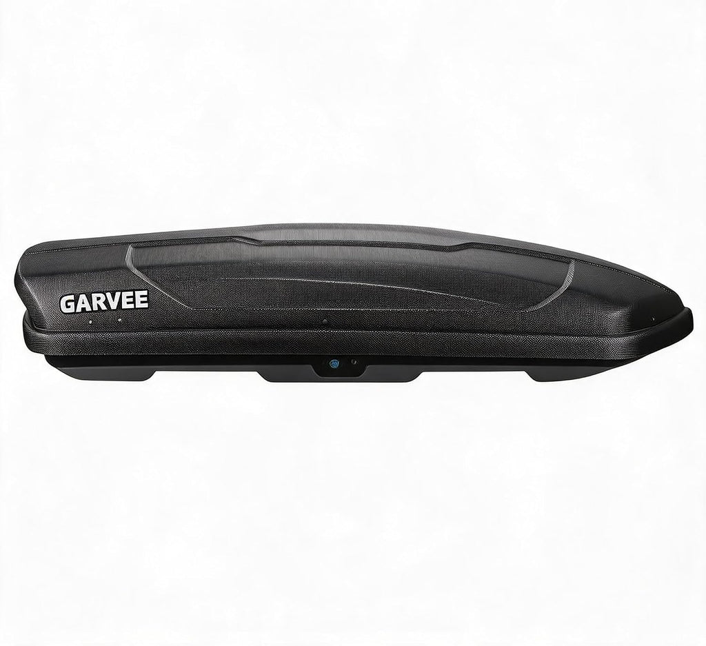 Garvee Rooftop Cargo Box Carrier,Dual-Side Opening Vehicle Hard-Shell Carriers, Roof Mount Travel Luggage Storage, 135 LBS Weight Capacity with Secure Straps&Keys,Black (13.5Cubic)