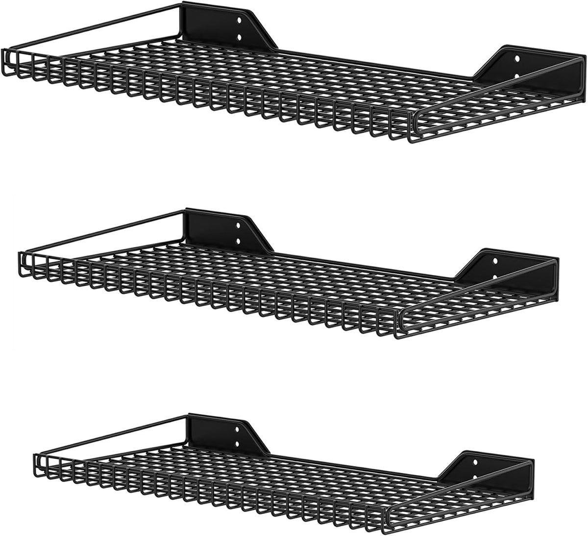 torack wall-mounted storage shelves, mixed-size wall floating shelving, main product view