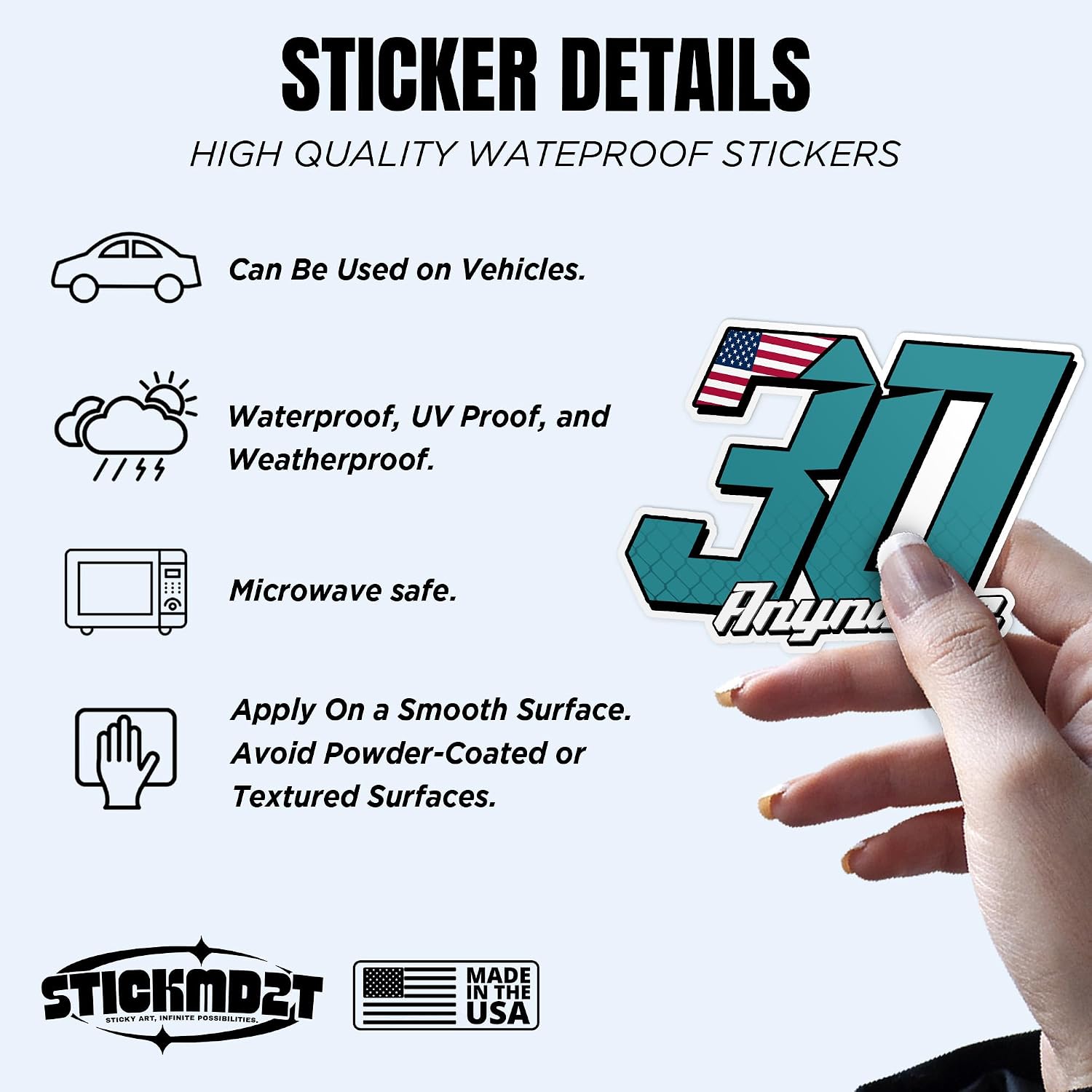 (New Update) Custom Race Number Sticker, Personalized Racing Name Number with National Flag Car Decal Waterproof Die-Cut Vinyl Stickers for Dirt Bike Plate BMX Car Decor Motorcycle Bike Motors RC