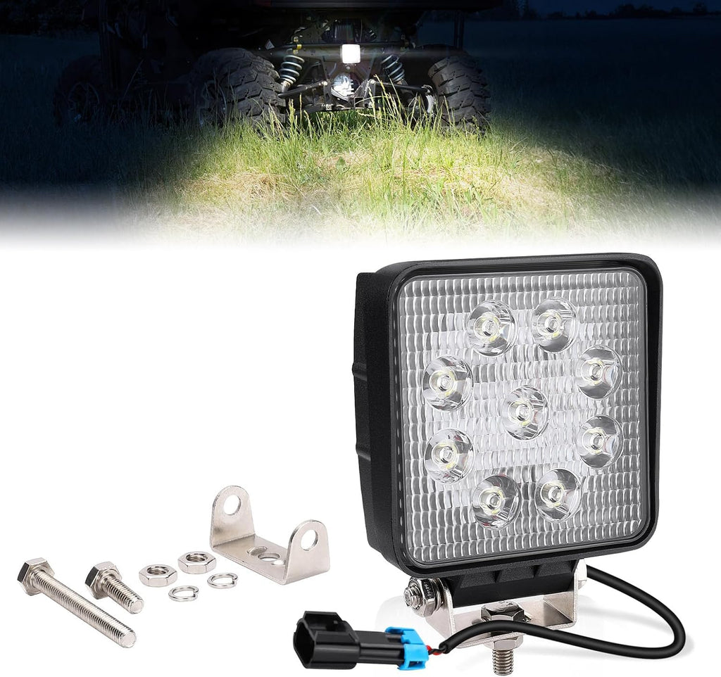 KEMIMOTO Backup Light Compatible with Ranger XP 1000, 27W Reverse Light Rear LED Kit Easy to Install Compatible with 2018-2026 Polaris Ranger 1000 XP/Crew, 5.3×4.5 Inches