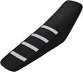 CHANGCHENG Electric Dirt Bike Seat Cover for Yozma IN10,Waterproof Anti-Slip PVC Seat Cushion Cover for Electric Bike Yozma in 10-White Stripe