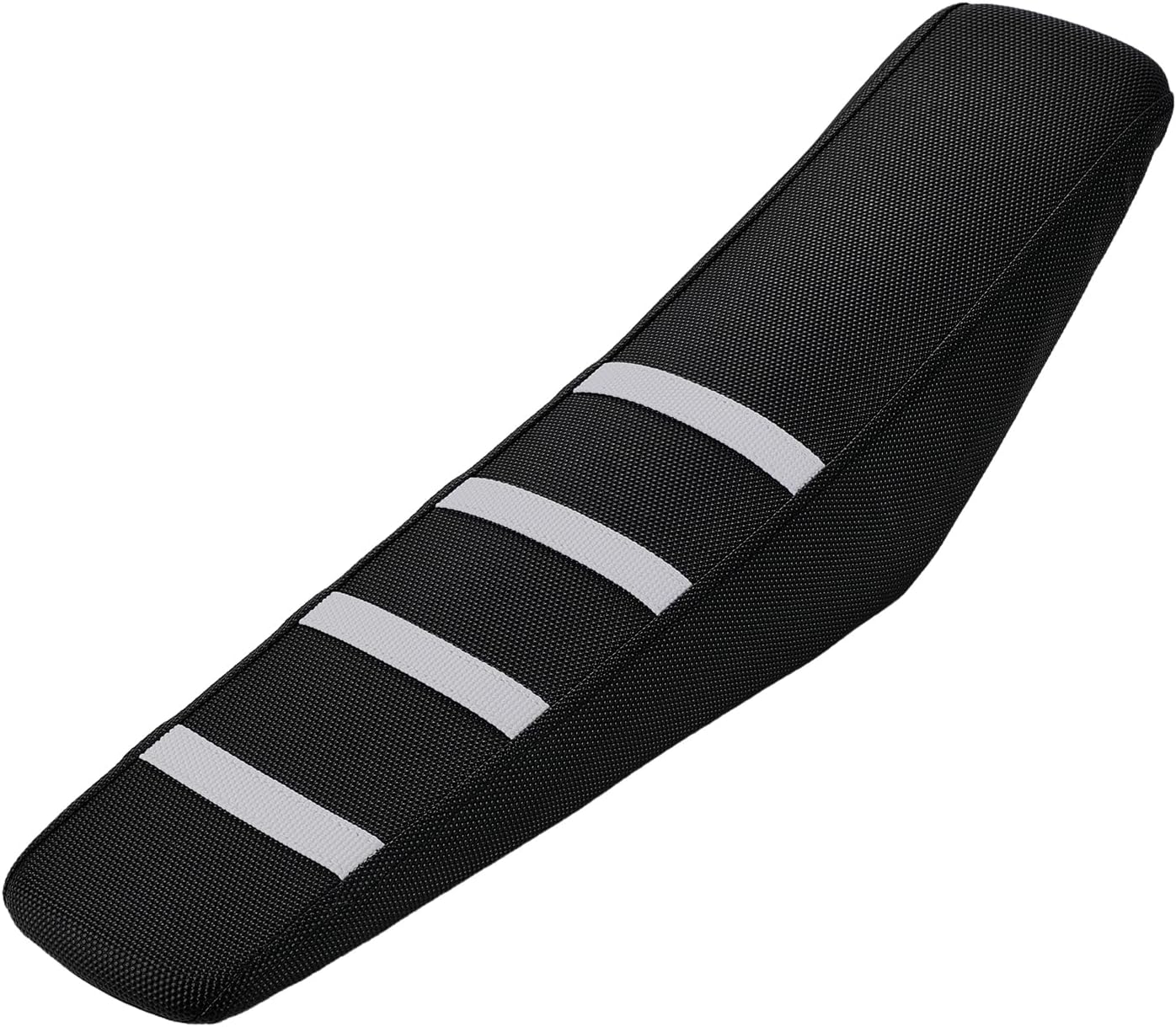 CHANGCHENG Electric Dirt Bike Seat Cover for Yozma IN10,Waterproof Anti-Slip PVC Seat Cushion Cover for Electric Bike Yozma in 10-White Stripe
