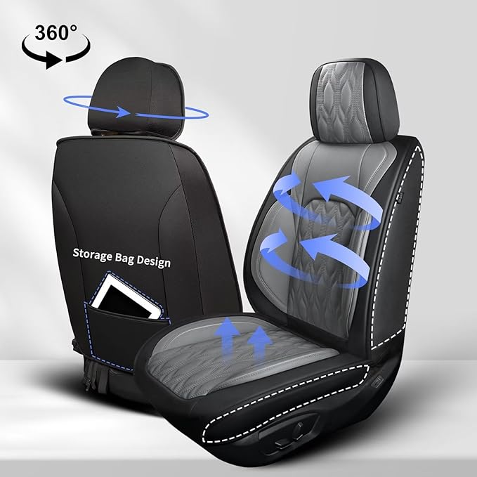 Leather Seat Covers for Car Fit for Toyota Camry 2012-2025 Full Set Car Seat - Image 3