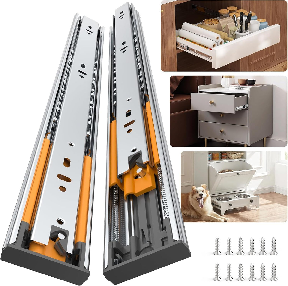 furniware 5 pairs 16 inch soft close drawer, main product view