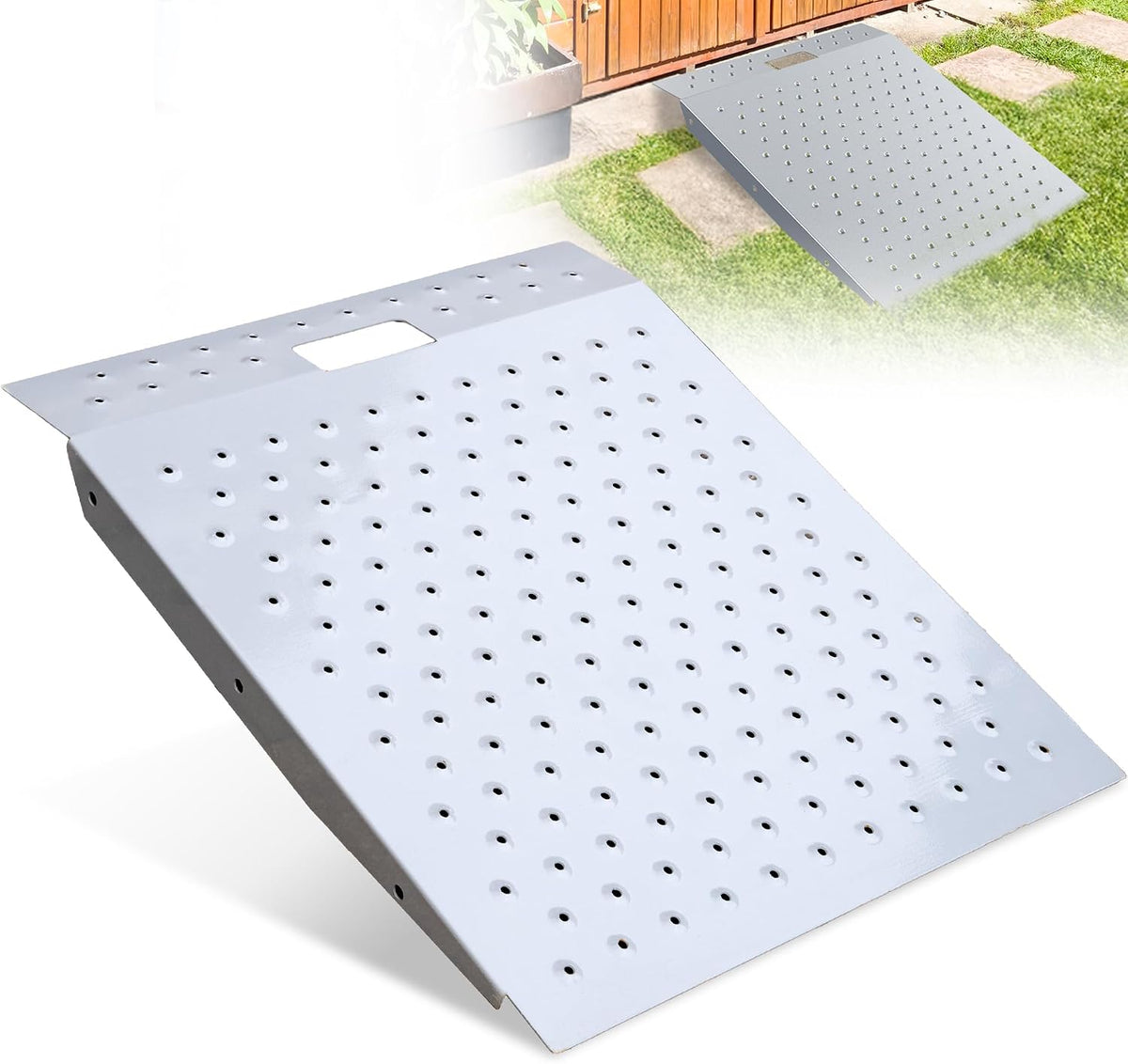 Shed Ramp 1PC, Loading Ramp for Riding Mower, 750 lbs Capacity, Shed Storage