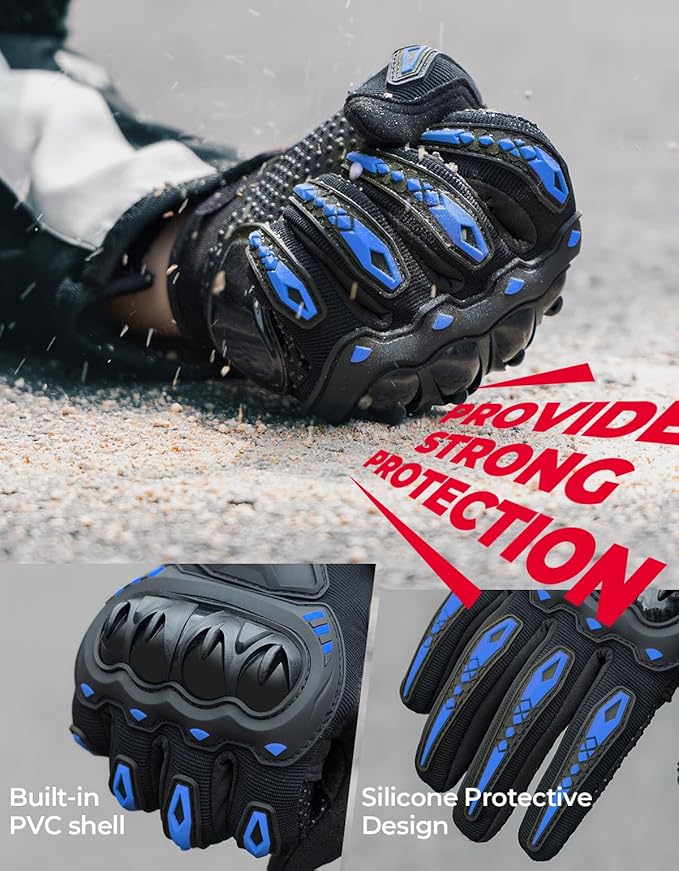 KEMIMOTO Motorcycle Gloves for Men/Women, Touchscreen Dirt Bike Gloves - Image 3
