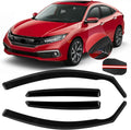 in Channel Rain Guards Fits for Honda Civic 2016-2021 Sedan 4-Door, Durable