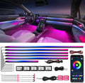 Dreamcolor Acrylic Interior Car Lights, WEBUPAR Car Accessories 18 in 1 Car LED