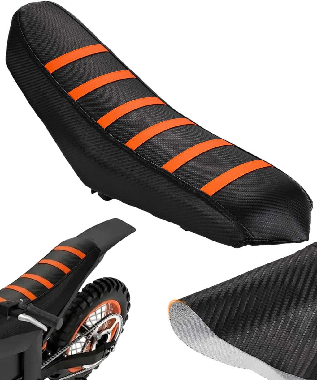 E Dirt Bike Seat Cover for Tutti Soleil01, Gripper Rubber Cover for Tuttio Soleil 01, Orange Stripes
