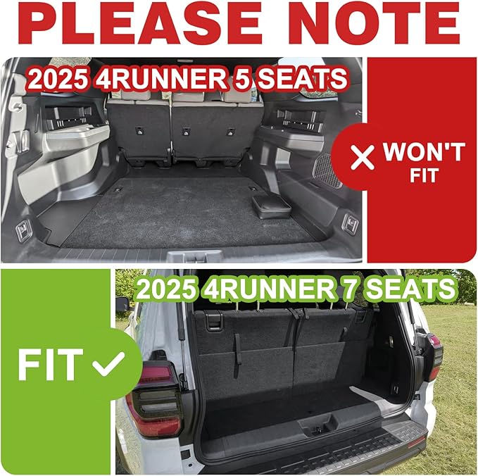 TripleAliners Trunk Mat & Rear Seatback Mat Fit - Image 3
