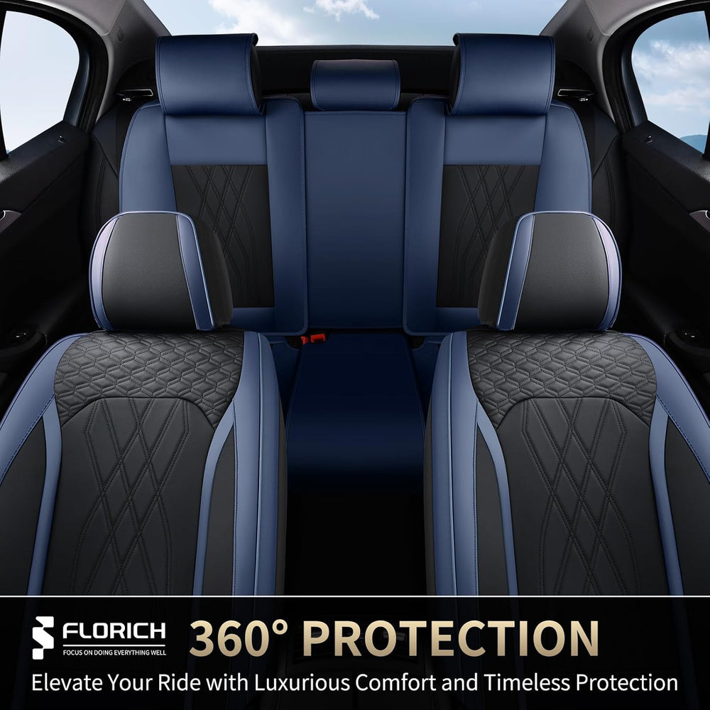 FLORICH Leather Front Car Seat Covers Waterproof Durable Front Seat Protector...