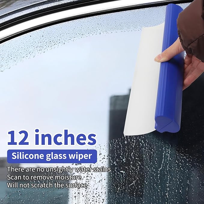 2 Pack 12inch car Squeegee, Silicone Squeegee, car Window Squeegee, Flexible - Image 6