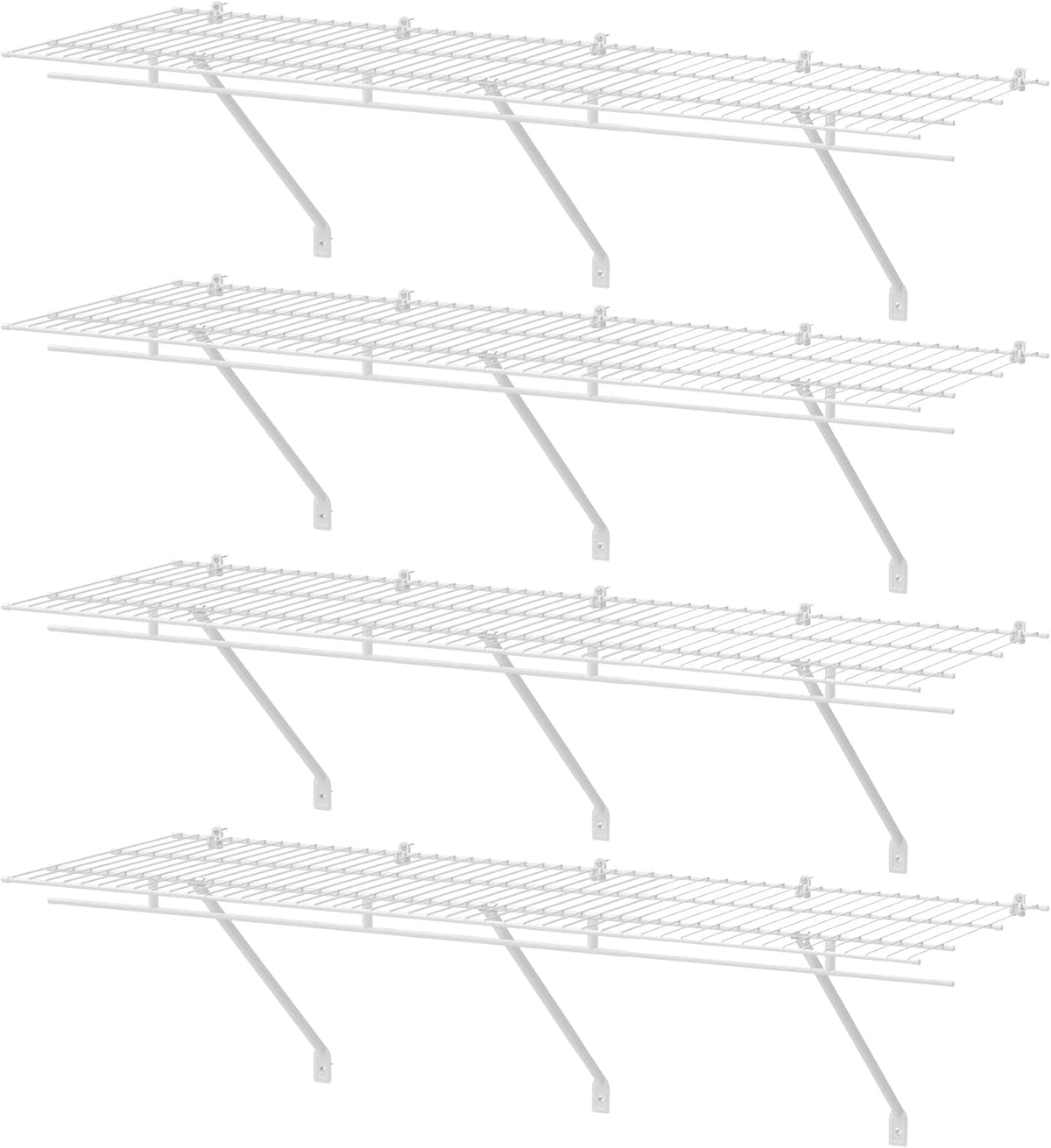 haushof 4 pack closet shelves wall mounted, 4, main product view