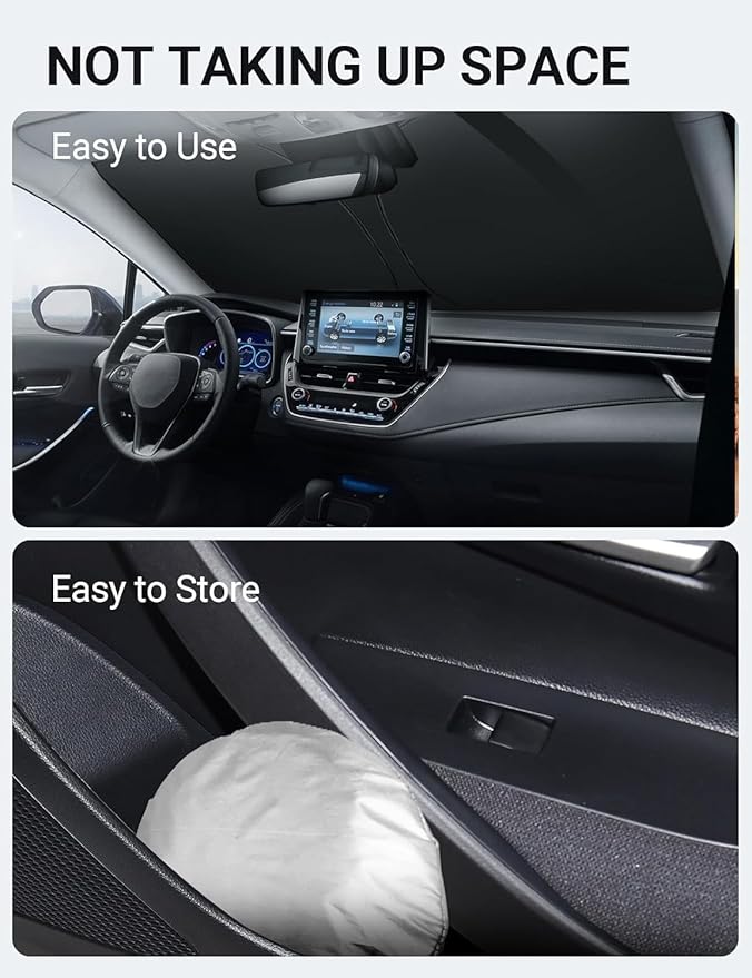 Proadsy for Toyota Corolla 2019-2024 2025 Windshield Sun Shade 4-Layer Foldable - Image 9
