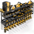 Wall Mount Power Tool Organizer, 4 Layer 12 Drill Hangers Storage Rack by Tagzilo