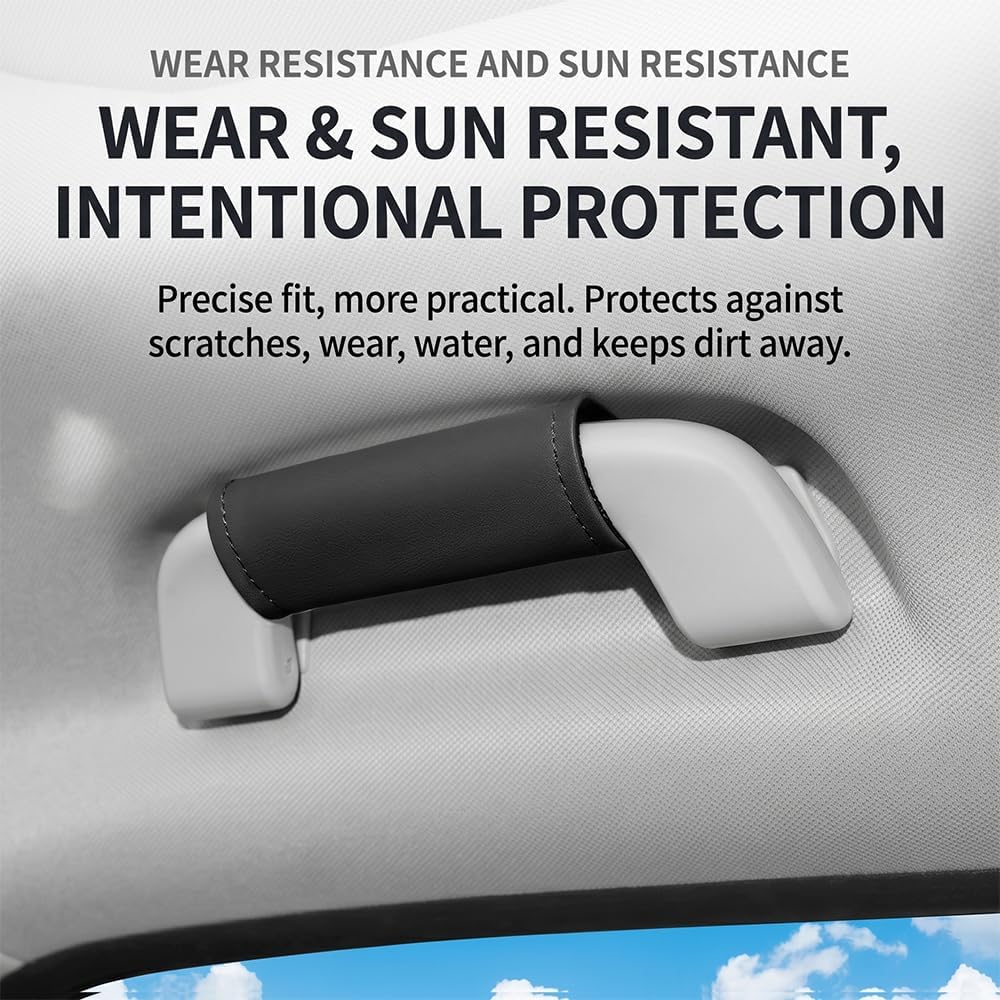 Grab Handle Cover for Honda Pilot 2002–2025 2026 YF/YH, Interior Door Pull Protector, Vehicle Hand Grip Sleeve for Comfort and Decoration,Black