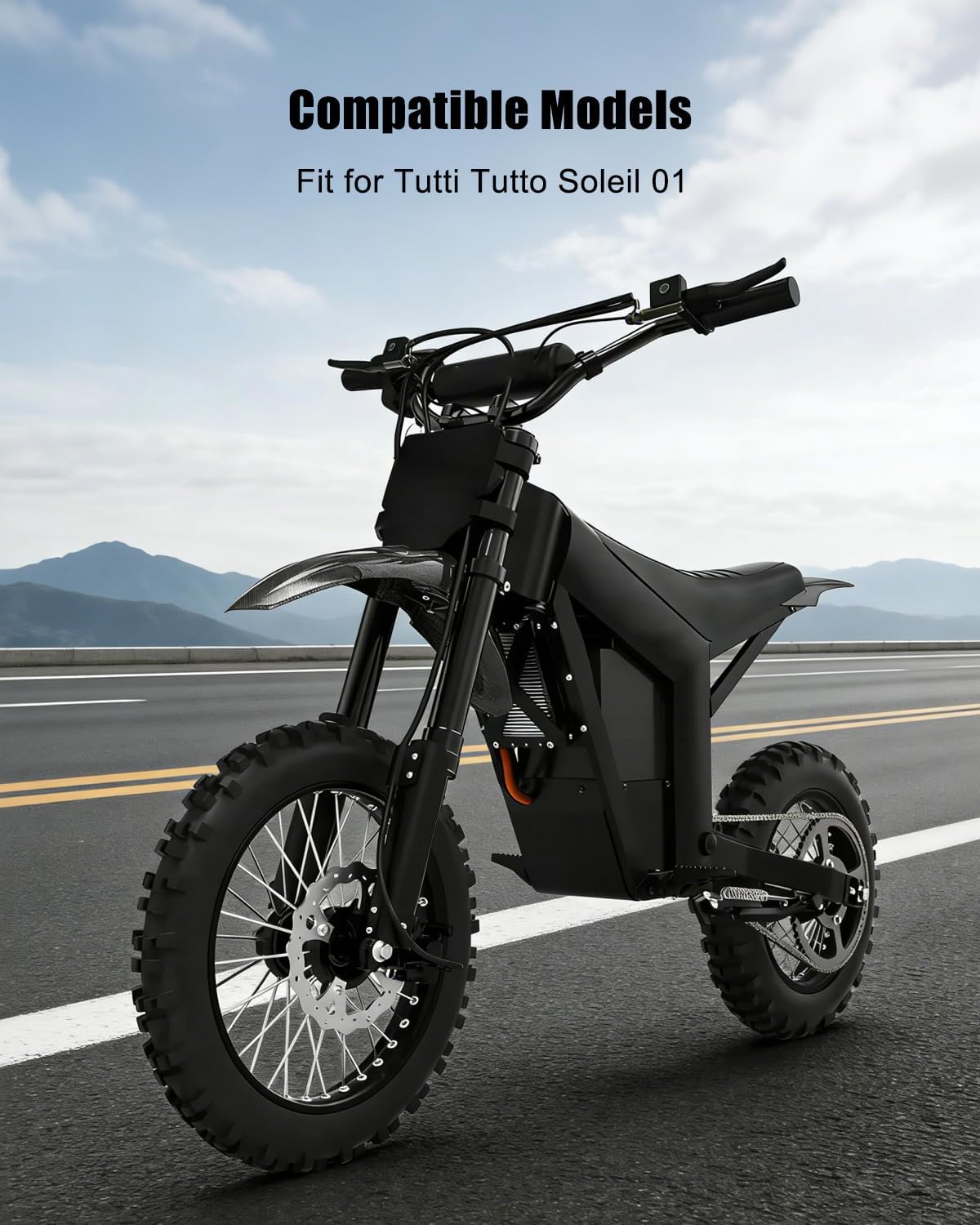 Motorcycle Replacement Seat Cushion Pad Fit for Tutti Tutto Soleil 01, Black Non-Slip Seat Cover