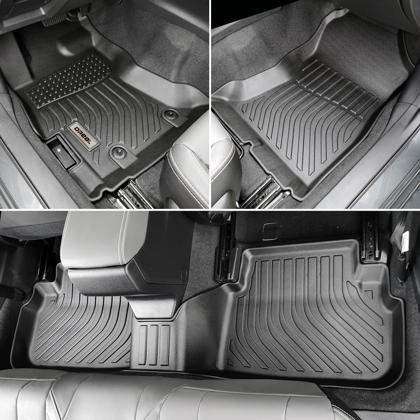 orealtrend Black Floor Mats Liners Replacement for Subaru Crosstrek/XV 2018-2023 Heavy Duty All Weather Guard Front and Rear Car Carpet-Custom Fit-Tough Odorless