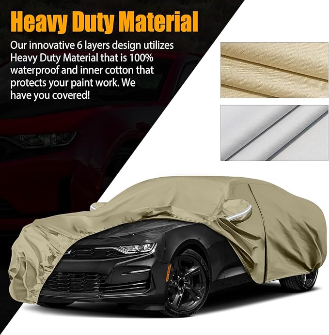 Waterproof Car Covers Replace for 2010-2025 Chevy Camaro, Windproof Bands for - Image 3