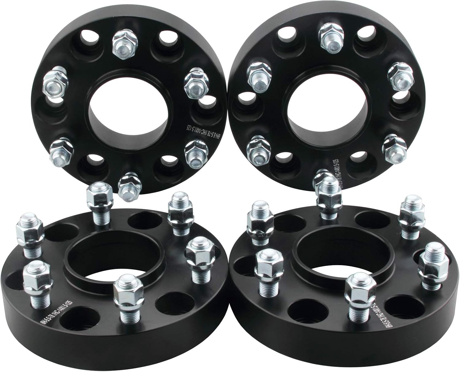 4pc Forged 6x5.5 Hubcentric Wheel Spacers 1 Inch M14x1.5 Studs 78.1mm Hub | Compatible with Chevy GMC 6 Lug 6x139.7 Rim for 1999-2026 Silverado Sierra 1500, 1988-2026 Suburban Yukon, 2019-2026 RAM1500