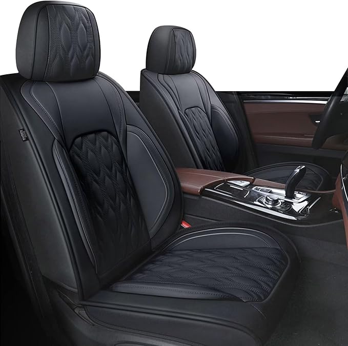2 Front Car Seat Cover Fit for Toyota Camry 2012-2025 Faux Leather for Camry by DISUTOGO