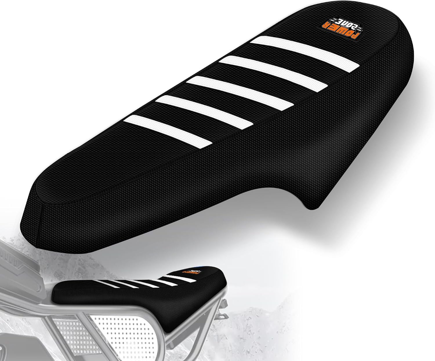 Electric Bike Seat Cover Compatible with Ridstar Q20 E Bike Non-Slip Anti-UV (Black-White)