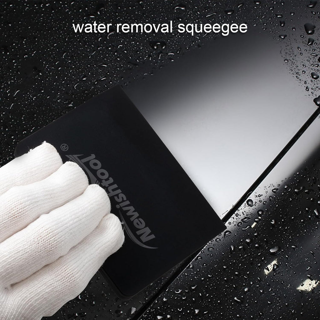 NEWISHTOOL Soft Silicone Squeegee, 2 PCS Small PPF Squeegee for Vinyl, Window Tint V-Blade Scraper for Film Application, Car Paint Protective Film Installation & Water Removal