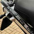 Resin Bike Motorcycle Stickers Compatible with Bmw R 1250 GS Triple Black 2021. Passenger Handle Protections from Bumps and Scratches. 3D Resin Stickers - Black and Brushed Silver