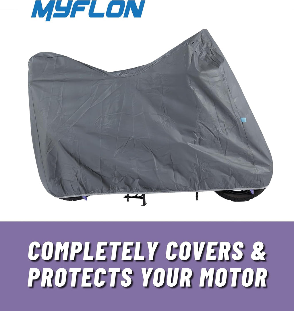 Motorcycle Cover All Season Universal Waterproof Sun Outdoor and Indoor Protection (Large)