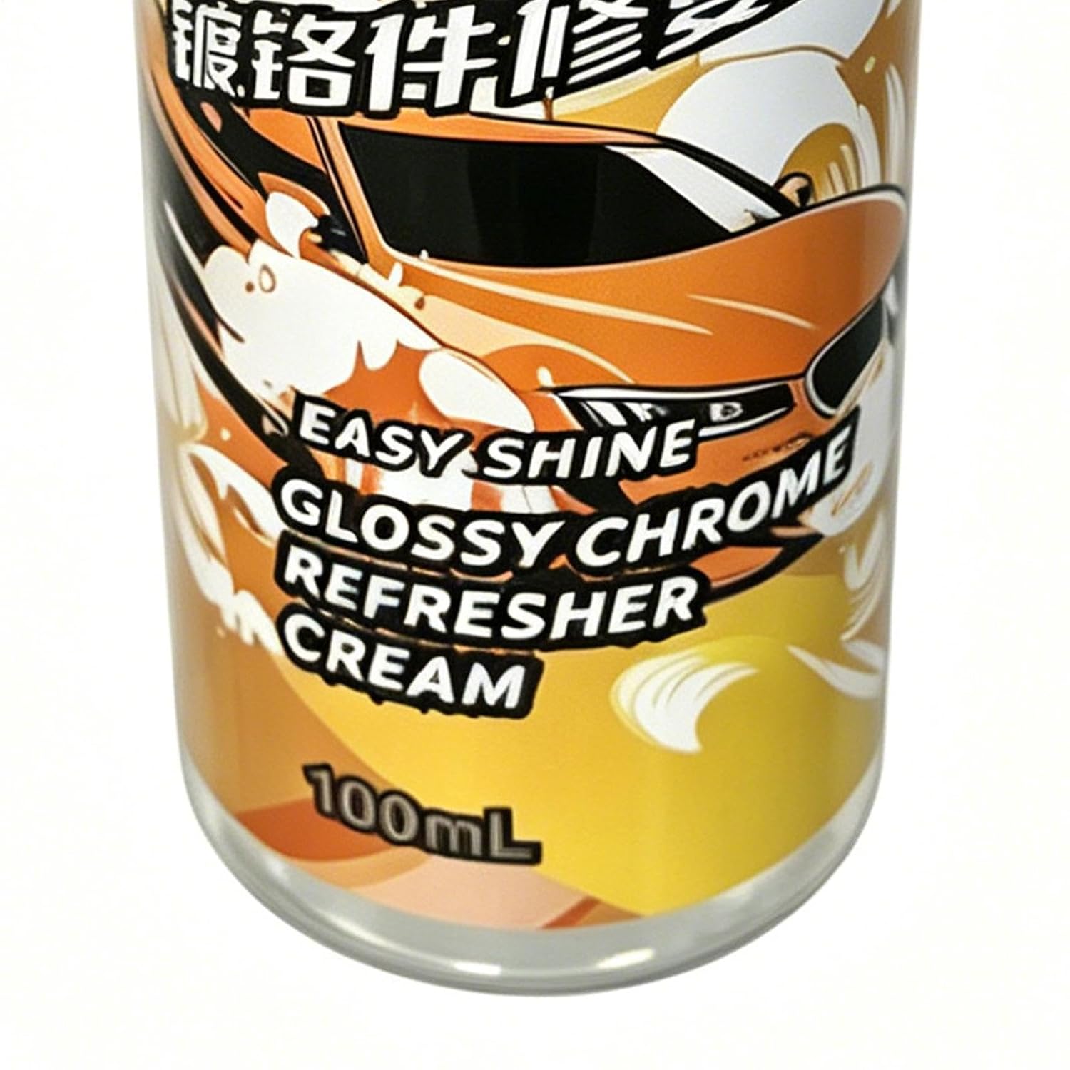 Chrome Cleaner, Automotive Detailing Cream, High Shine with Quick Buff, Plating Repair with, Car Care, Metal Restorer 5.91x1.77 Inches for Detailers Groomers Modifiers Vehicle Use
