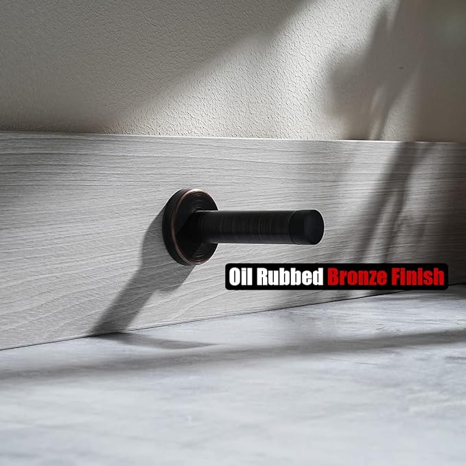 JQK Door Stopper Oil Rubbed Bronze, 304 Stainless Steel Thicken 1mm Sound - Image 4