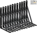 12 Pack L8 x H 6" Black Heavy Duty Shelf Brackets by MHMYDZ