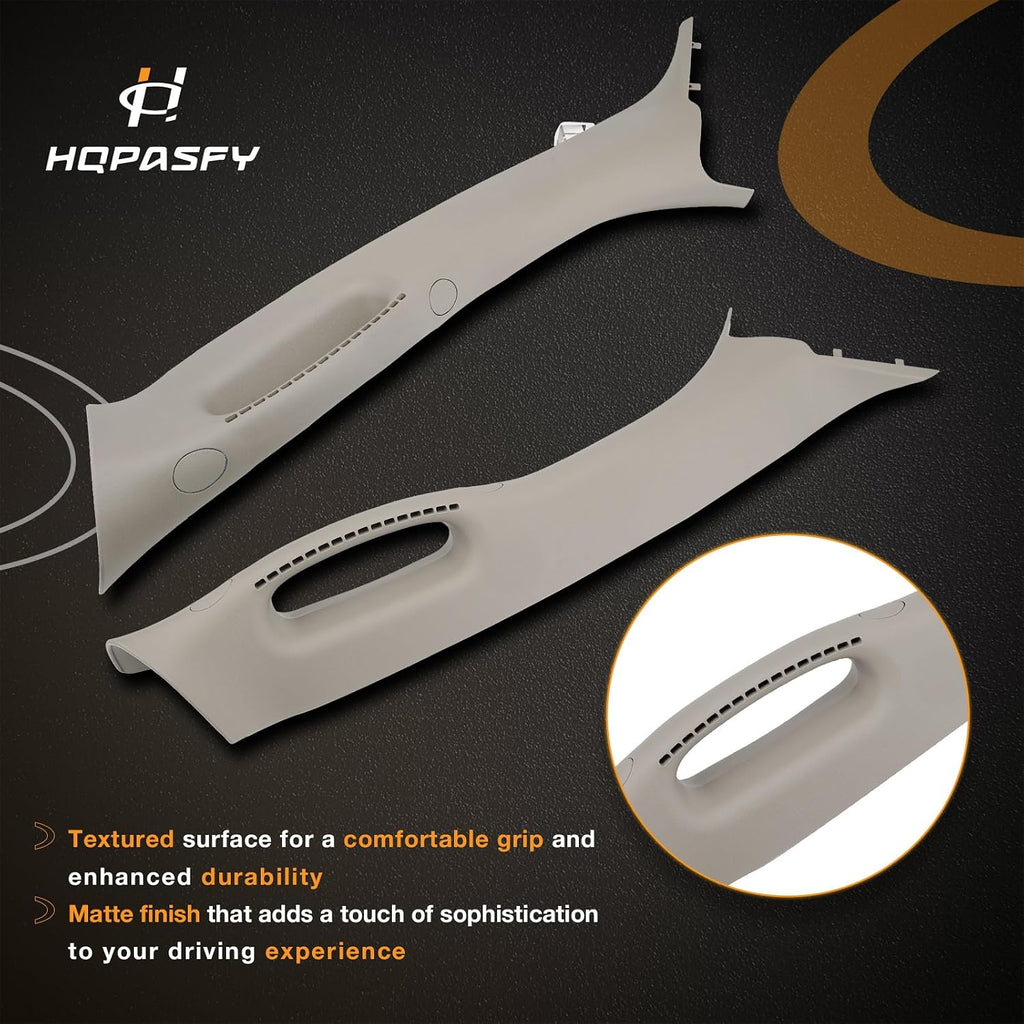 HQPASFY A Pillar Grab Handle Interior Trim (1 Pair), Compatible with 2002-2009 Dodge Ram 1500/2500/3500 Pickup, Replace# 1TE75BD1AA, 1TE74BD1AA Left Right Driver Passenger Side Beige