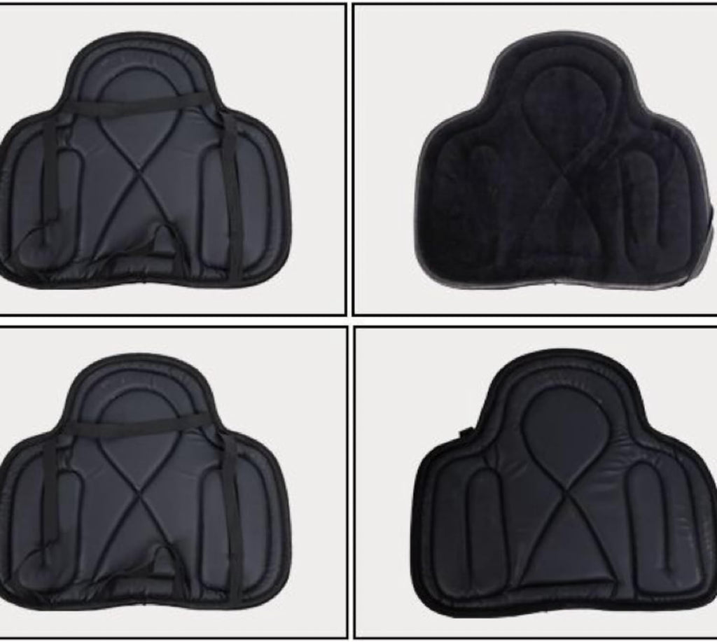 Horse Riding Shock Absorbing Horse Saddle Cushion Western Long Saddle Pad Motorcycle Seat Cushion-Black