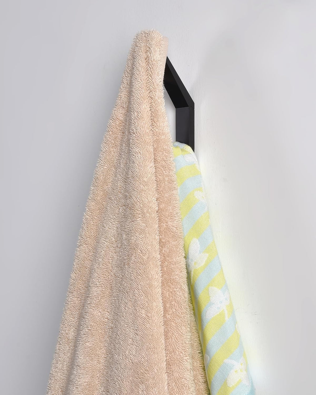 coat hooks wall mounted towel holder heavy duty, side view