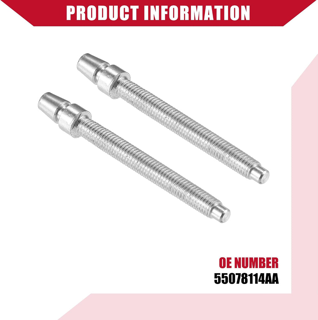 No.55078114AA Headlight Horizontal Adjustment Screws for Jeep Wrangler JK 2007-2018 / Inner/Durable / 2 Pcs/Silver Tone (Pack of 2)