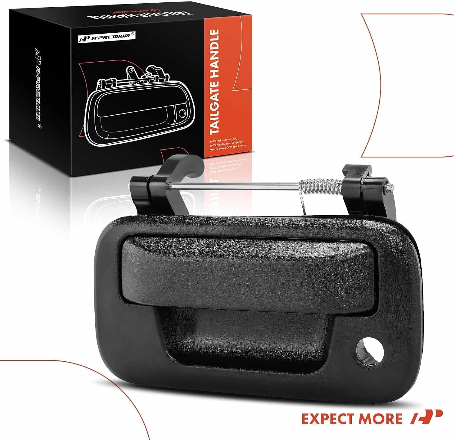 A-Premium Tailgate Handle Liftgate Latch Handle with Keyhole Compatible with Ford F150 2004-2014, F250 F350 F450 F550 Super Duty & Lincoln Mark LT 2006-2008, Replace# 4L3Z-9943400-AAA, 8L3Z-9943400-AA