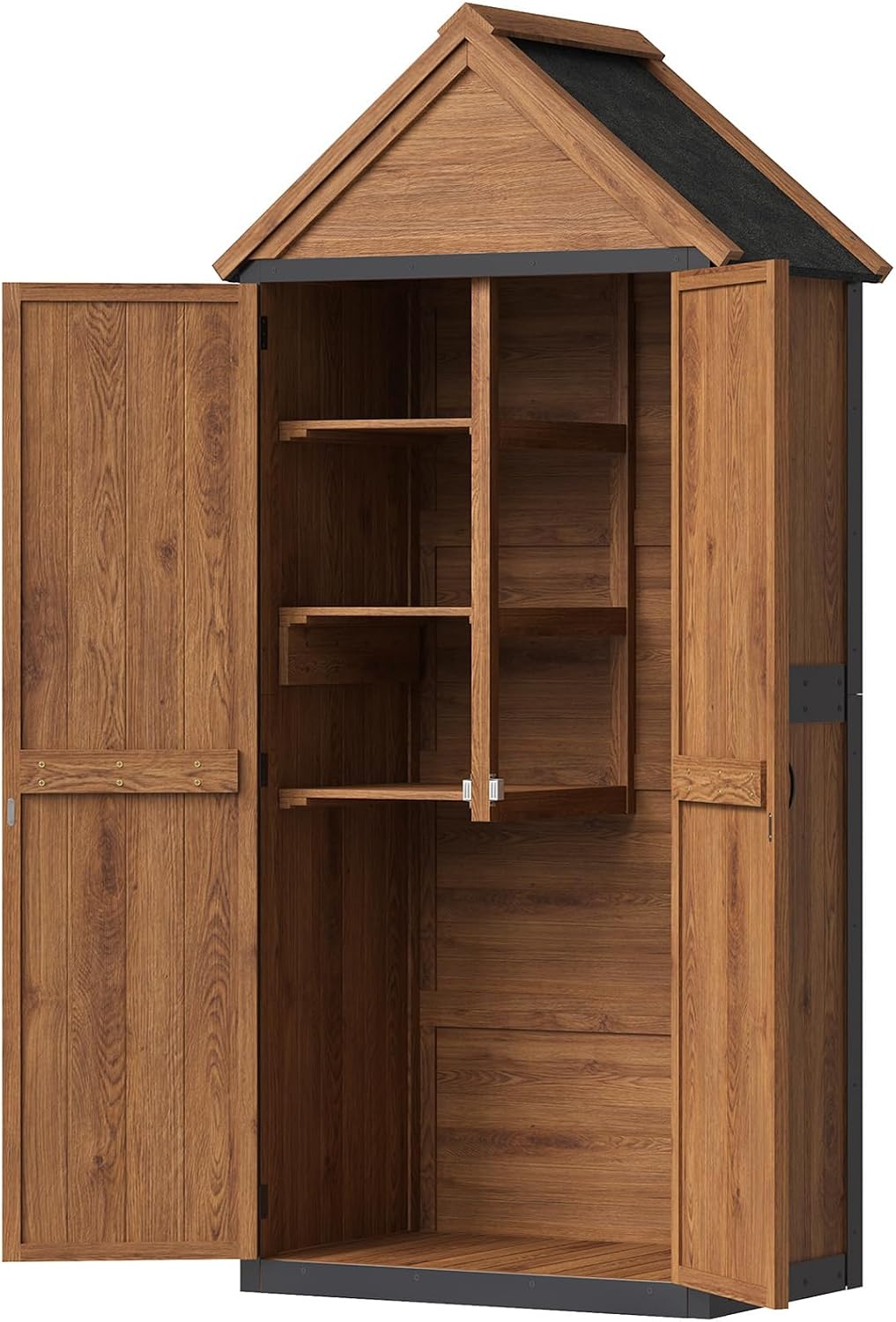 aoxun solid wood outdoor cabinet 2.3'x1.3' with asphalt, main product view