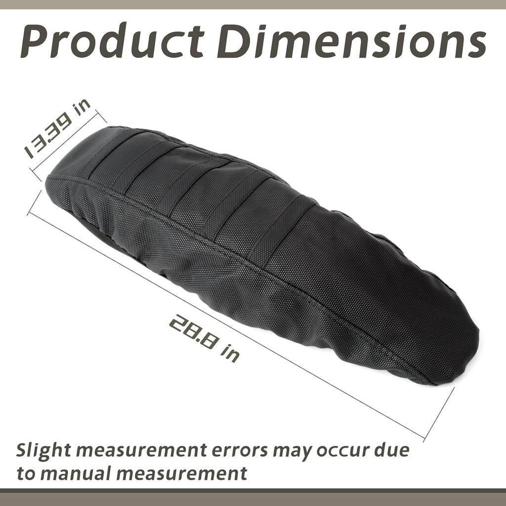Electric Dirt Bike Seat Cover Compatible with Yozma IN10 E-Bike, Black Stripe Non-Slip Motorcycle Cushion Cover Replacement Non-Universal Easy Installation