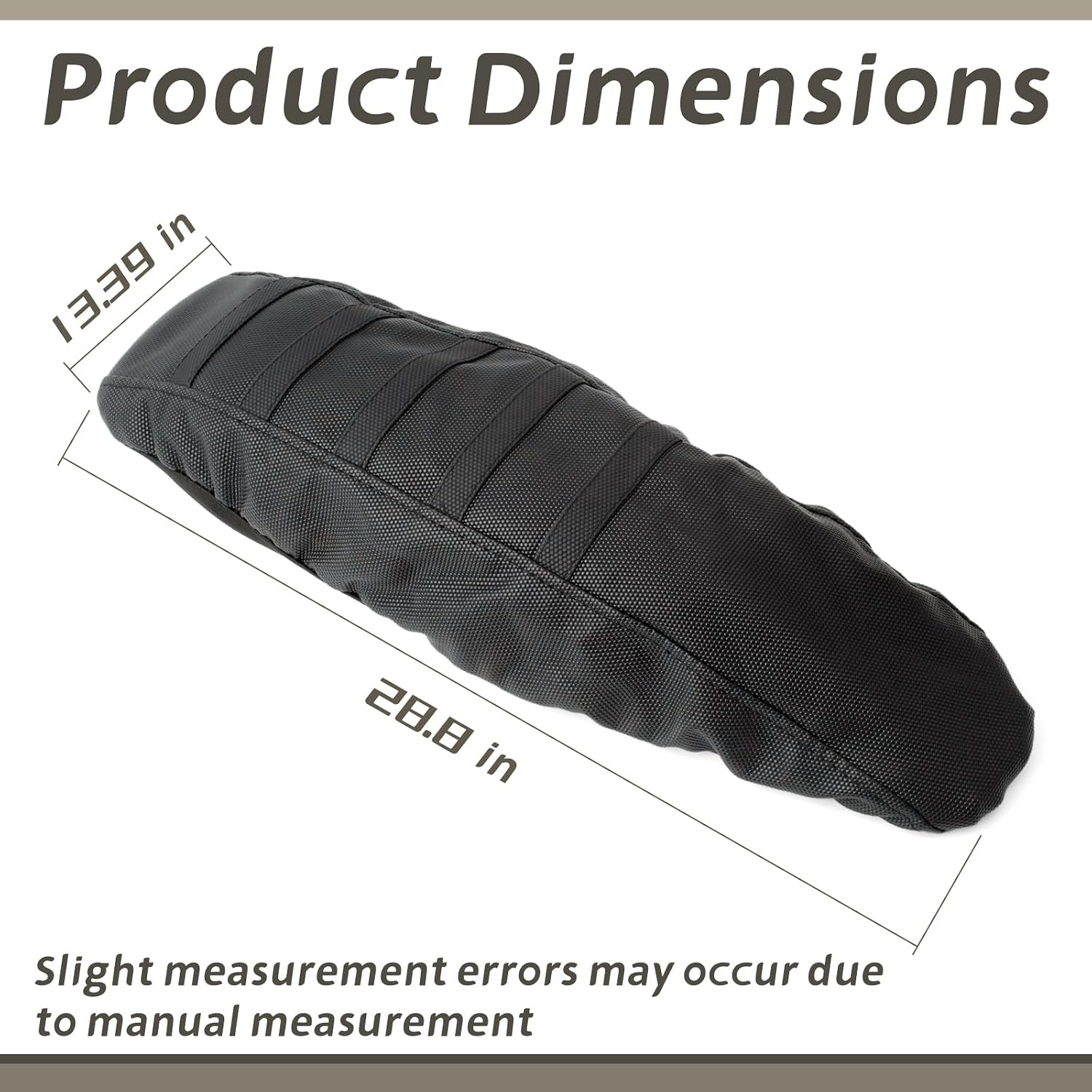 Electric Dirt Bike Seat Cover Compatible with Yozma IN10 E-Bike, Black Stripe Non-Slip Motorcycle Cushion Cover Replacement Non-Universal Easy Installation